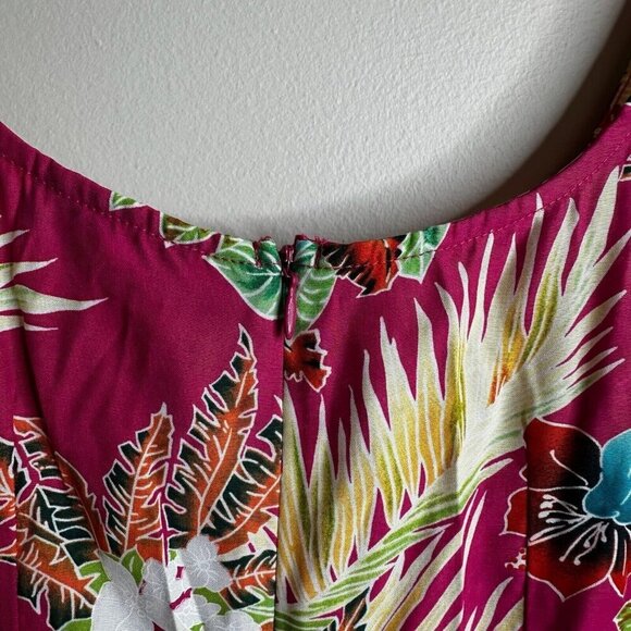 Vintage Rampage Sundress Womens Sz 5 Pink Floral Hawaiian Faux Wrap Y2K 2000’s - Picture 8 of 10